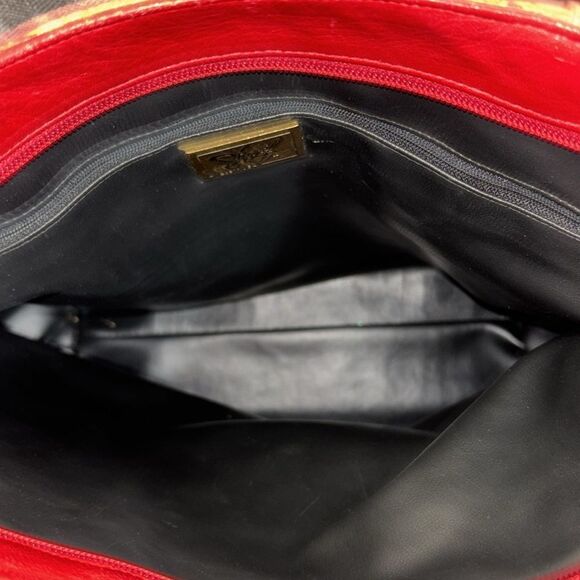 Rare EUC Sharif leather and snake skin embossed bag - Picture 6 of 6